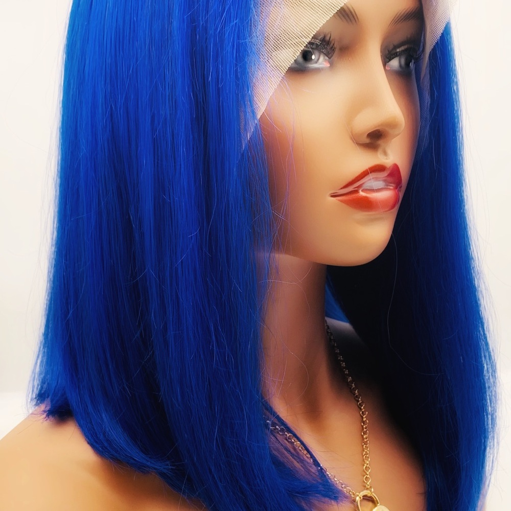 Sapphire Blue Human Hair Coif